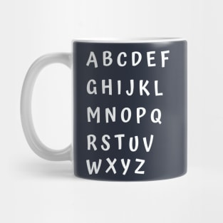 funny alphabet wall Mug